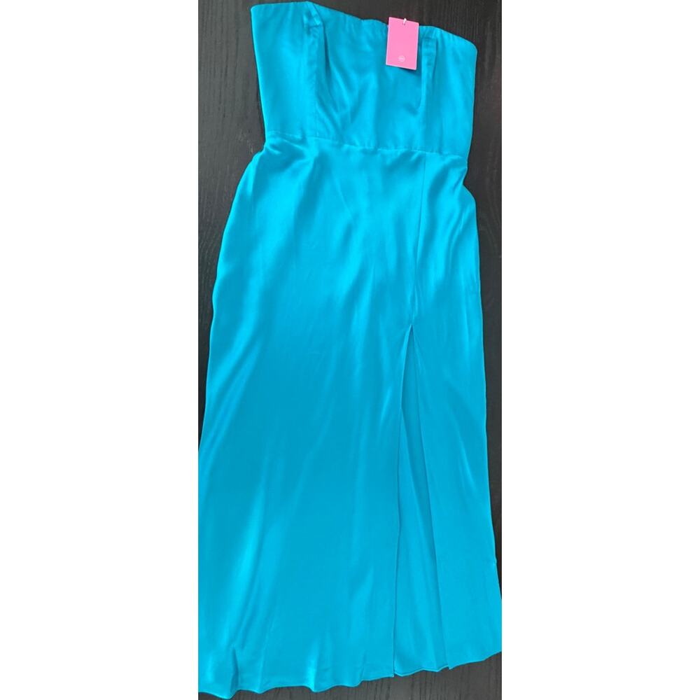 Amanda Uprichard NEW Silk Midi Slip Dress With Side Slit, Med - Picture 2 of 6